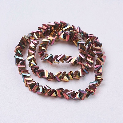 Electroplate Glass Beads Strands EGLA-J145-6mm-FP01-1