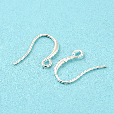 925 Sterling Silver Hoop Earring Findings STER-H107-04S-1
