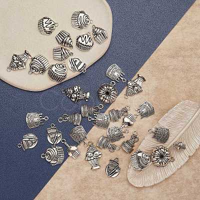 10 Styles Tibetan Style Alloy Pendants FIND-SZ0003-64-1