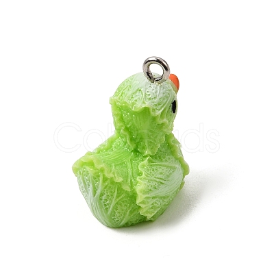 Vegetable Theme Opaque Resin Pendants RE-CBAD0A2-03B-P-1