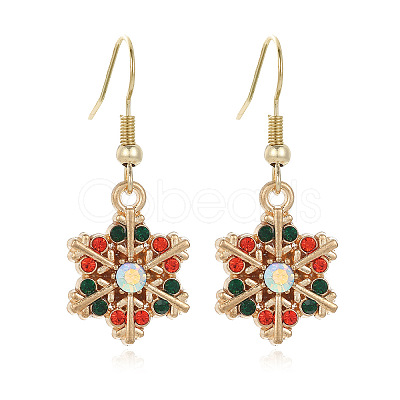 Snowflake Alloy Dangle Earrings FS-WGD9918-11-1