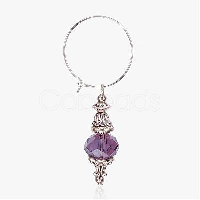 Wine Glass Charms AJEW-JO00153-01-1