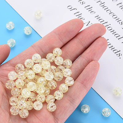 Transparent Crackle Acrylic Beads MACR-S373-66-N01-1