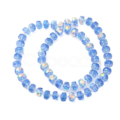 Transparent Electroplate Glass Beads Strands EGLA-P062-01A-AB02-1