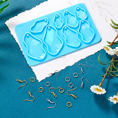 1Pc Irregular Geometric Pendant Silicone Mold DIY-TA0005-88-1