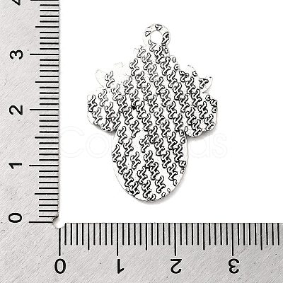 Tibetan Style Alloy Pendant Cabochon Settings X-TIBEP-5199-AS-LF-1