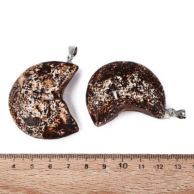 Natural Tree Bark Agate Big Pendants G-Q606-10-1