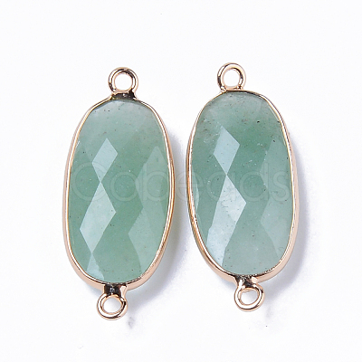 Natural Green Aventurine Links Connectors G-R472-03L-1
