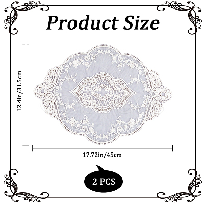 Polyester Lace Embroidery Table Mats AJEW-WH0413-78-1