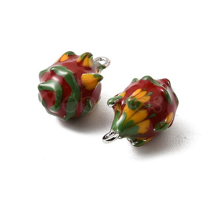 Brass Enamel Charms KK-K351-60B-P-1