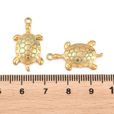 304 Stainless Steel Enamel Pendants STAS-K293-25G-1