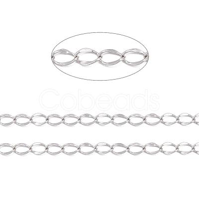 Tarnish Resistant 304 Stainless Steel Curb Chains CHS-L001-56-0.3mm-1