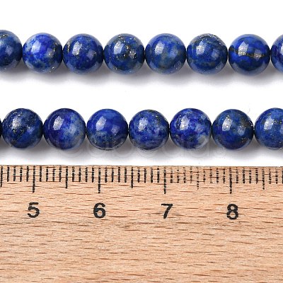 Natural Lapis Lazuli Beads Strands G-K366-G03-6mm-1