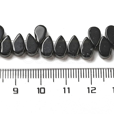 Natural Black Mahogany Obsidian Beads Strands G-B064-B53-1