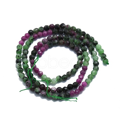 Natural Ruby in Zoisite Beads Strands G-P457-A03-29-1