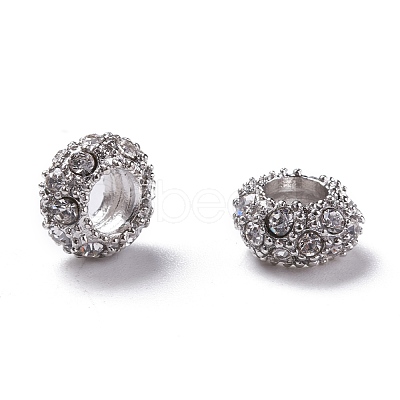 Alloy Rhinestone European Beads CPDL-H998-18-1