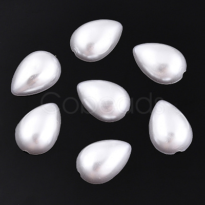 ABS Plastic Imitation Pearl Cabochons SACR-T015-13-01-1