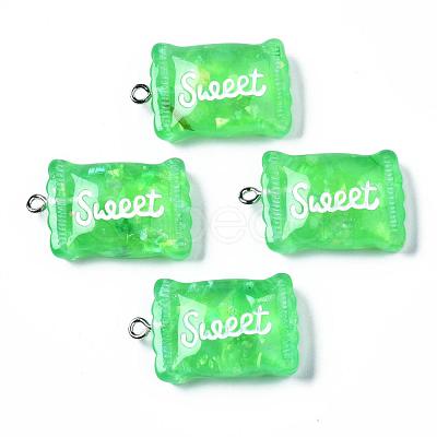 Transparent Resin Pendants X-RESI-S356-54A-02-1