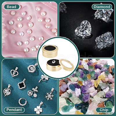 Alloy Loose Diamond Boxes CON-WH0104-11B-G-1