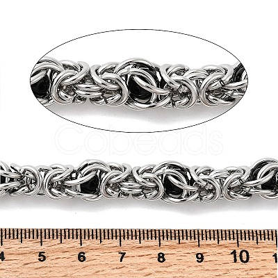 304 Stainless Steel Byzantine Chains CHS-K024-06P-01-1