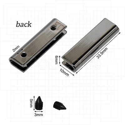 6 Sets Alloy Bag Corner Protectors FIND-GF0002-97B-1