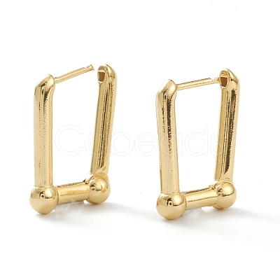 Brass Huggie Hoop Earrings EJEW-A056-32G-1