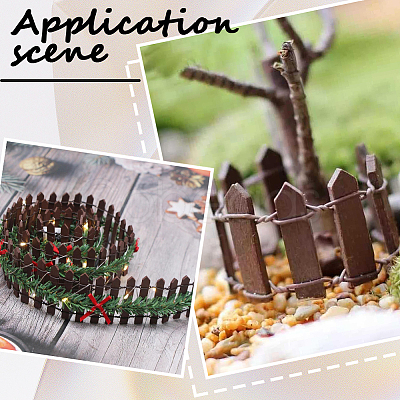 1Pc Wood Fence Ornaments AJEW-SP0003-86-1