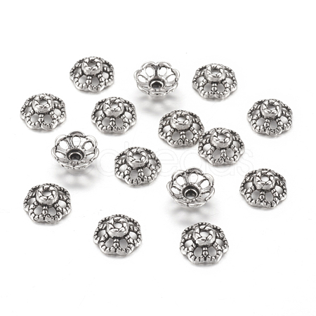 Tibetan Style Alloy Fancy Bead Caps X-LF0761Y-NF-1