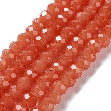 Baking Paint Imitation Jade Glass Bead Strands DGLA-A034-J6MM-A12-1