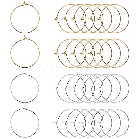 Brass Wine Glass Charm Rings Hoop Earrings KK-PH0028-01M-1