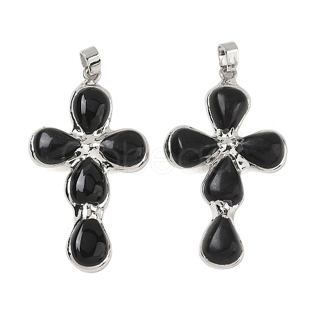 Natural Obsidian Pendants GG-CBA9F30-02P-15-1