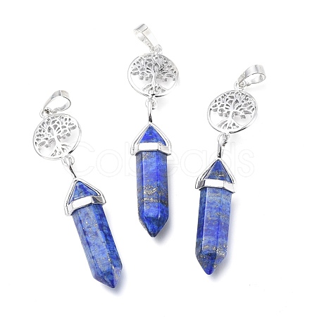 Natural Dyed Lapis Lazuli Pointed Big Pendants G-D0021-01P-10-1