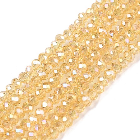 Electroplate Glass Beads Strands EGLA-A044-T1mm-B03-1