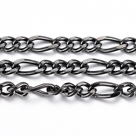 304 Stainless Steel Figaro Chains CHS-H016-04B-10M-1