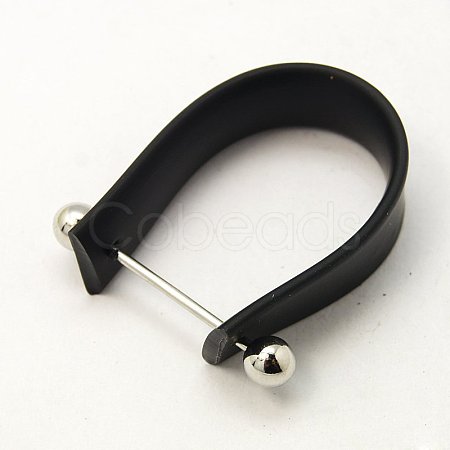 Rubber Cord Ring Components X-EJEW-G113-1
