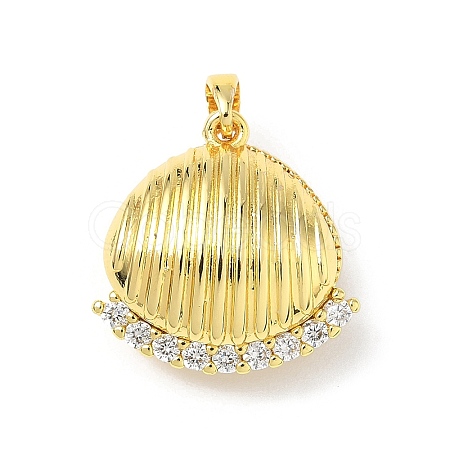 Brass Micro Pave Cubic Zirconia Pendants KK-L253-02G-1