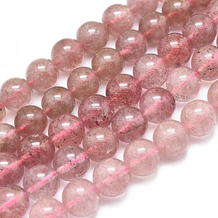 Natura Strawberry Quartz Beads Strands G-D0001-10-10mm-1