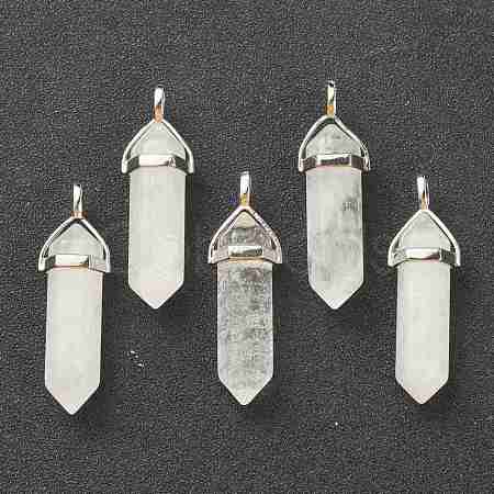 Natural Quartz Crystal Pointed Pendants G-M378-01P-A31-1