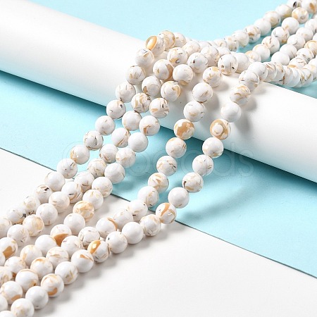 Synthetic Turquoise and Sea Shell Assembled Beads Strands G-D482-01D-05-1