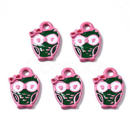 Spray Painted Alloy Enamel Charms X-PALLOY-Q441-026-RS-1