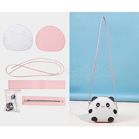 DIY Panda Crossbody Bag Making Kits PURS-PW0010-50A-1