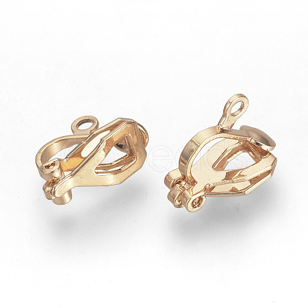 Brass Clip-on Earring Findings KK-R071-11RG-1