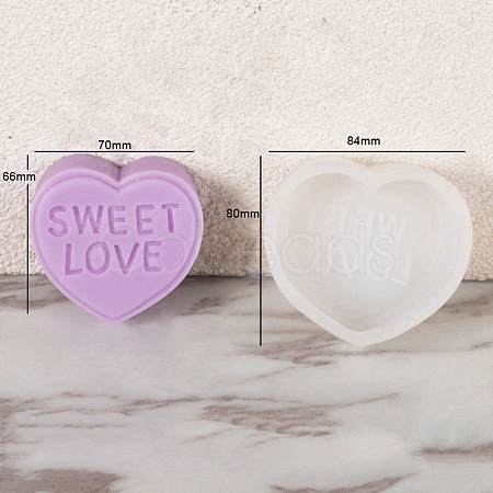 DIY Silicone Heart with Word Soap Molds PW-WG13454-12-1