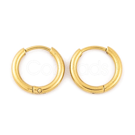 Ion Plating(IP) Round Ring 304 Stainless Steel Hoop Earrings for Women EJEW-G388-02A-G-1
