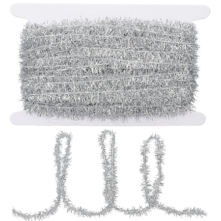 25 Yards Polyester Filigree Sparkle Tinsel Hanging Garland DIY-CY0001-97D-1