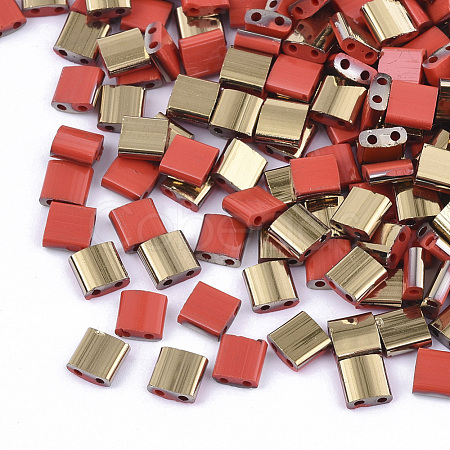 FGB 2-Hole Glass Seed Beads SEED-S031-L-045-G-1