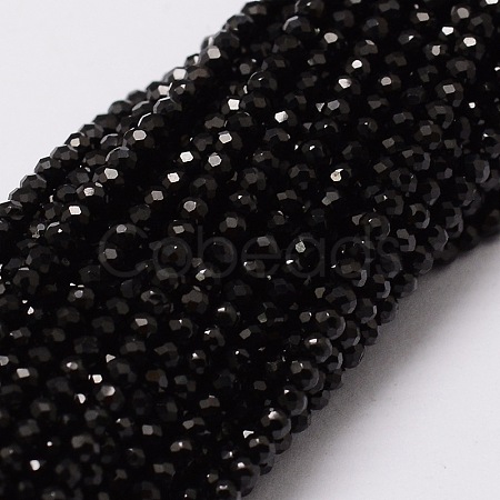 Natural Black Spinel Bead Strands X-G-M298-26-1