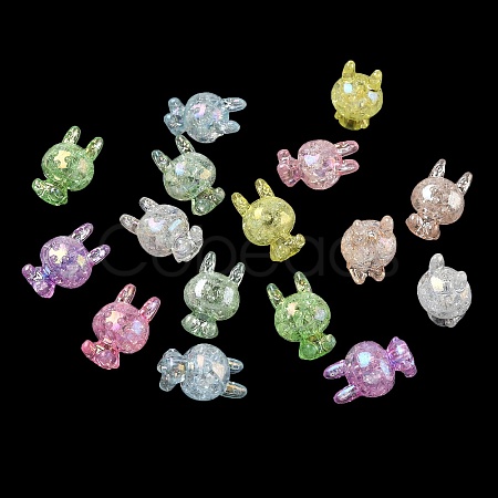 Transparent Crackle Acrylic Beads AC-CBA4496-04-1