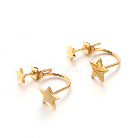 Ion Plating(IP) 304 Stainless Steel Ear Studs EJEW-P045-14G-1