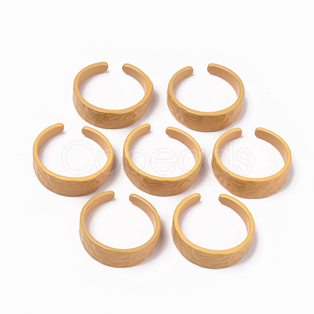 Spray Painted Alloy Cuff Rings X-RJEW-T011-12-RS-1